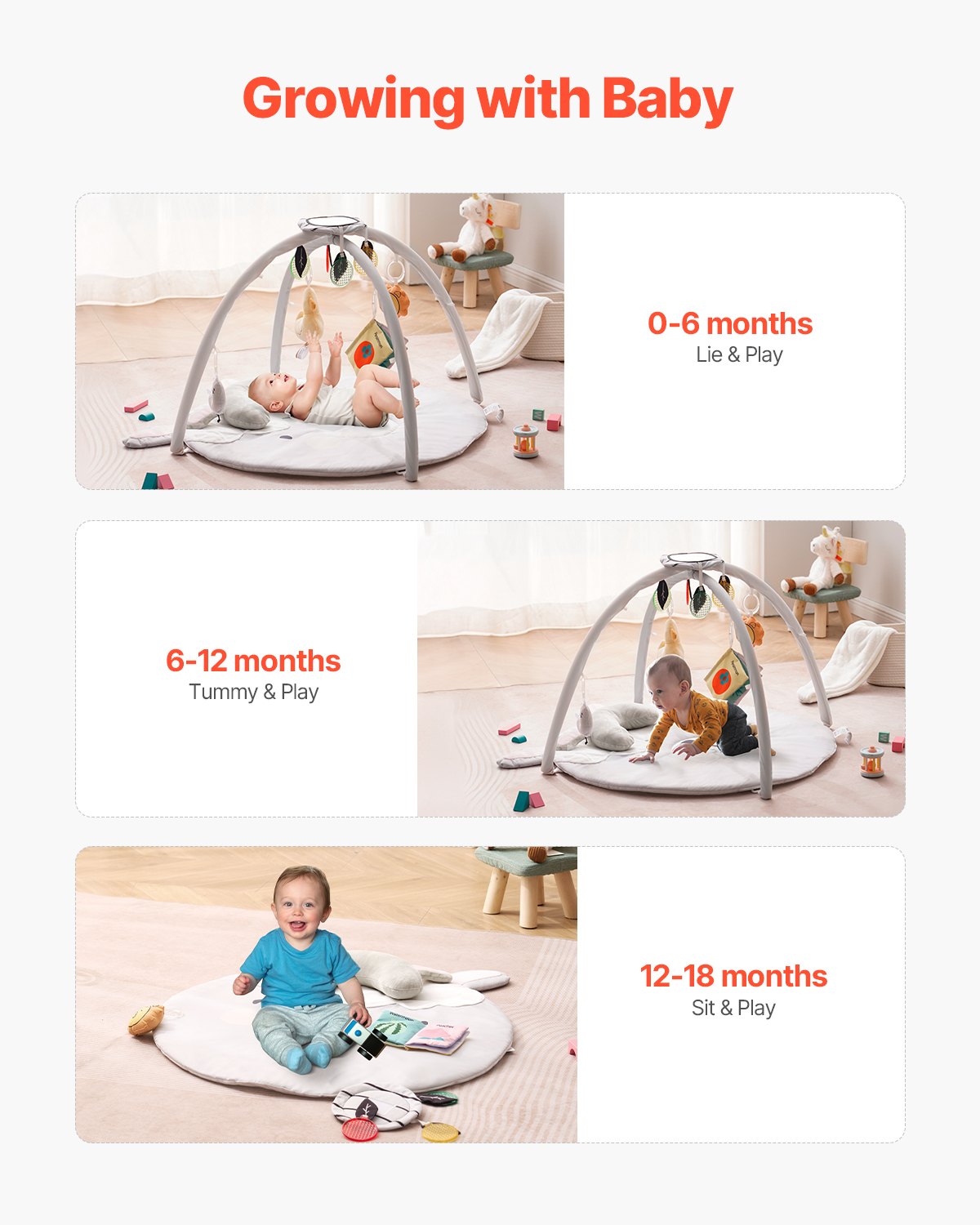 Baby Play Gym Mat Tummy Time