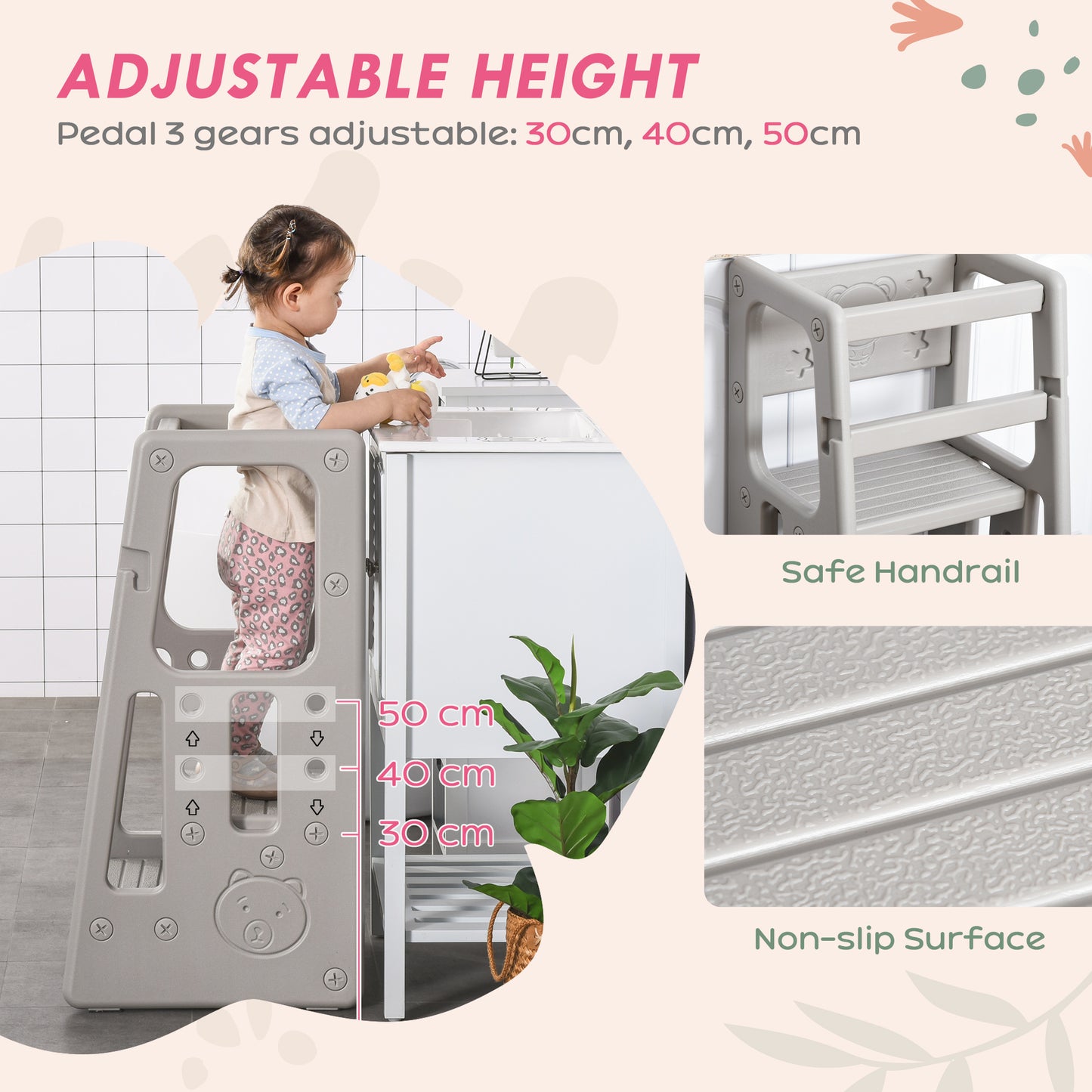 Toddler Tower with Adjustable Height
