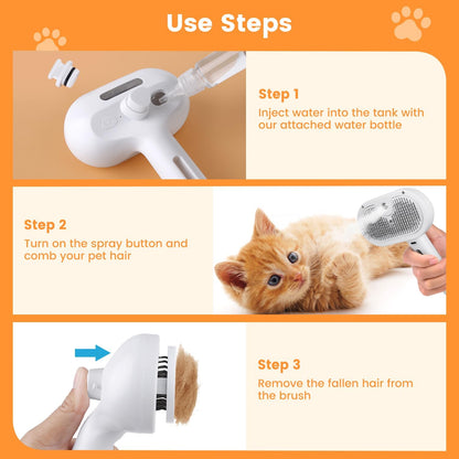 Cat Steam Brush, Pet Steam Brush