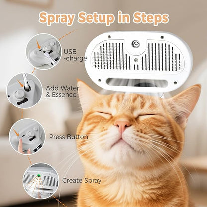 Cat Steam Brush, Pet Steam Brush