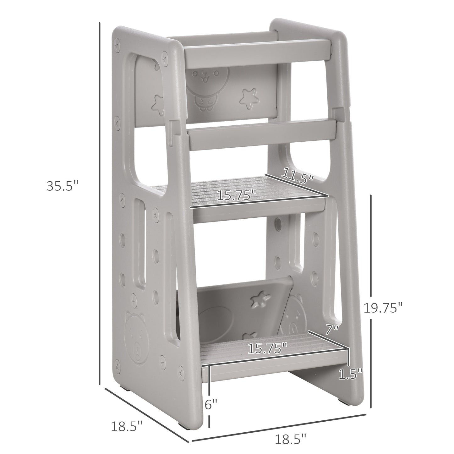 Toddler Tower with Adjustable Height