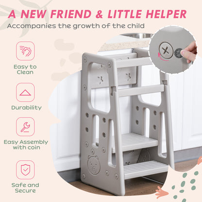 Toddler Tower with Adjustable Height